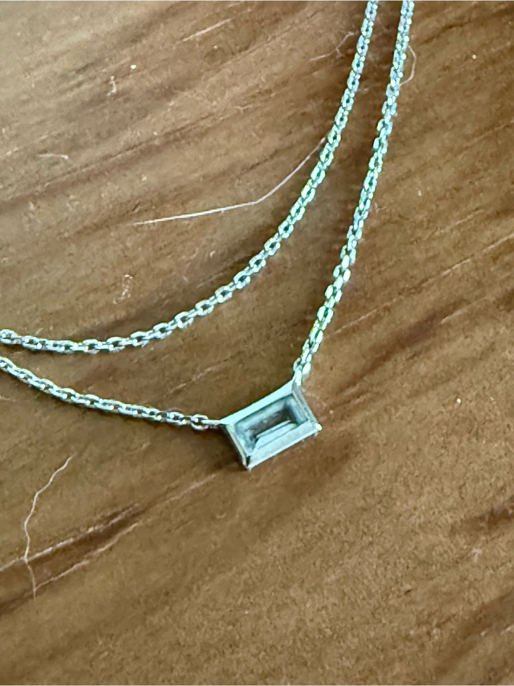 Sterling silver aquamarine double layer necklace Mejuri